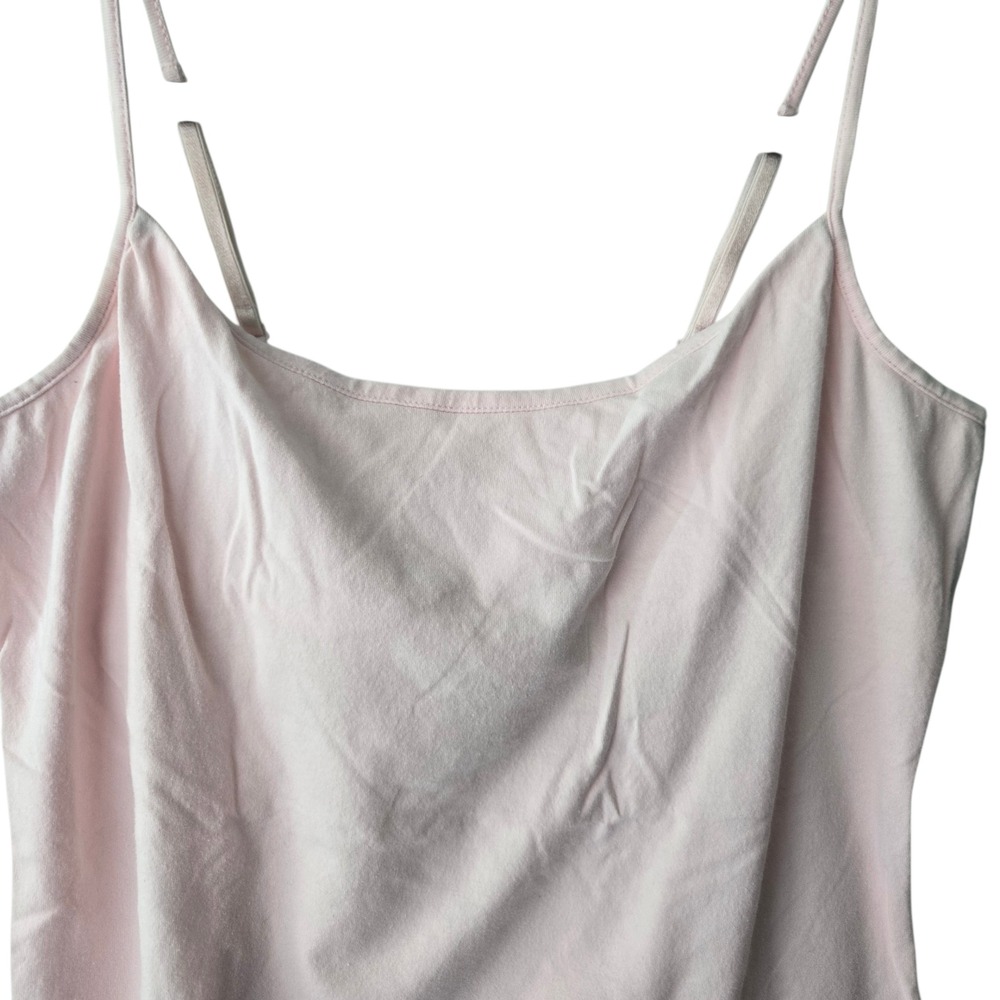 Ralph Lauren Pink Cotton Spandex Adjustable Strap Camisole Top Size M Classic